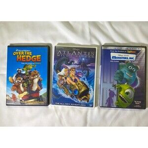 DVD 3 Movie Bundle, Over the Hedge, Atlantis, Monsters Inc.